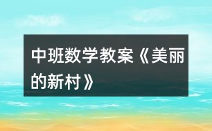 中班數學教案《美麗的新村》