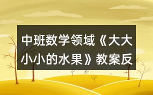 中班數(shù)學(xué)領(lǐng)域《大大小小的水果》教案反思