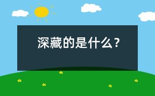 深藏的是什么？