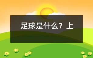 足球是什么？（上）