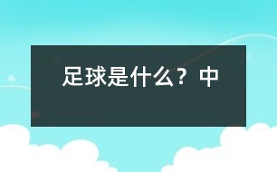 足球是什么？（中）