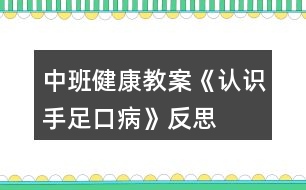 中班健康教案《認(rèn)識(shí)手足口病》反思