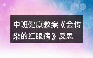 中班健康教案《會傳染的紅眼病》反思