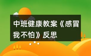 中班健康教案《感冒我不怕》反思