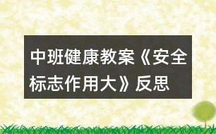 中班健康教案《安全標志作用大》反思