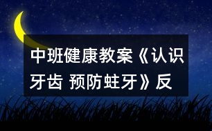 中班健康教案《認識牙齒 預防蛀牙》反思