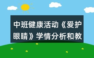 中班健康活動《愛護眼睛》學情分析和教學設計反思