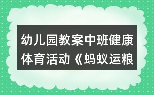 幼兒園教案中班健康體育活動(dòng)《螞蟻運(yùn)糧》反思