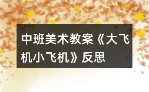 中班美術(shù)教案《大飛機、小飛機》反思