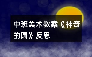 中班美術教案《神奇的圓》反思