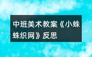 中班美術(shù)教案《小蛛蛛織網(wǎng)》反思