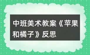 中班美術(shù)教案《蘋(píng)果和橘子》反思