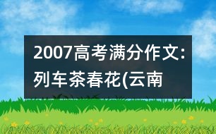 2007高考滿分作文:列車、茶、春花(云南)