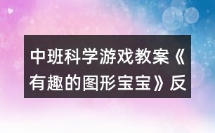 中班科學游戲教案《有趣的圖形寶寶》反思