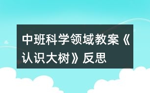 中班科學(xué)領(lǐng)域教案《認(rèn)識(shí)大樹(shù)》反思