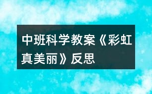 中班科學(xué)教案《彩虹真美麗》反思