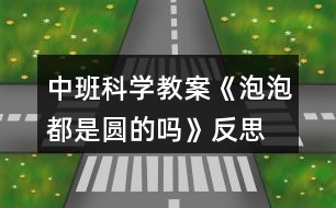 中班科學(xué)教案《泡泡都是圓的嗎》反思