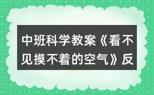 中班科學(xué)教案《看不見摸不著的空氣》反思