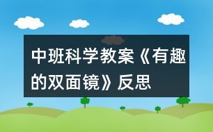 中班科學(xué)教案《有趣的雙面鏡》反思