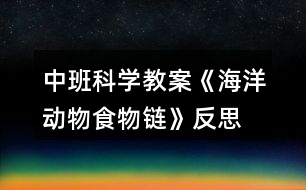 中班科學教案《海洋動物食物鏈》反思