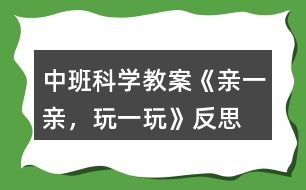 中班科學教案《親一親，玩一玩》反思