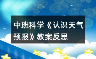 中班科學(xué)《認(rèn)識(shí)天氣預(yù)報(bào)》教案反思