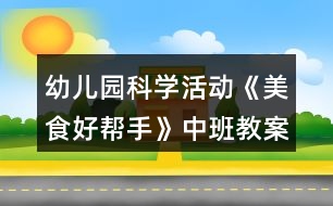 幼兒園科學(xué)活動《美食好幫手》中班教案反思