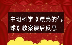 中班科學(xué)《漂亮的氣球》教案課后反思