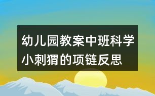 幼兒園教案中班科學小刺猬的項鏈反思