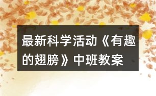 最新科學活動《有趣的翅膀》中班教案