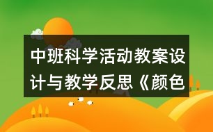 中班科學(xué)活動(dòng)教案設(shè)計(jì)與教學(xué)反思《顏色變變變》