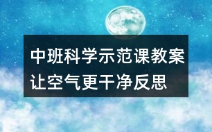 中班科學(xué)示范課教案讓空氣更干凈反思