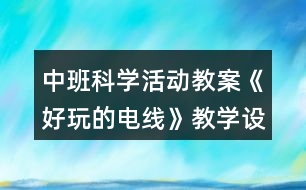 中班科學(xué)活動教案《好玩的電線》教學(xué)設(shè)計(jì)與反思