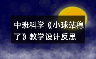 中班科學(xué)《小球站穩(wěn)了》教學(xué)設(shè)計反思