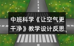 中班科學(xué)《讓空氣更干凈》教學(xué)設(shè)計反思