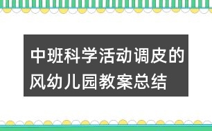 中班科學(xué)活動(dòng)調(diào)皮的風(fēng)幼兒園教案總結(jié)