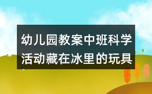 幼兒園教案中班科學(xué)活動藏在冰里的玩具反思