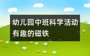 幼兒園中班科學(xué)活動：有趣的磁鐵