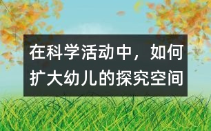 在科學(xué)活動中，如何擴(kuò)大幼兒的探究空間