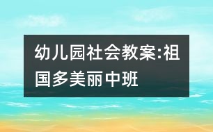 幼兒園社會(huì)教案:祖國多美麗（中班）