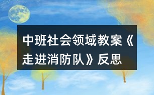 中班社會領域教案《走進消防隊》反思