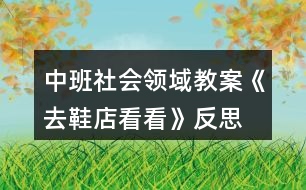 中班社會領域教案《去鞋店看看》反思