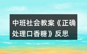 中班社會(huì)教案《正確處理口香糖》反思