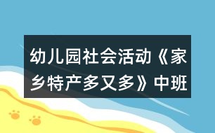 幼兒園社會活動《家鄉(xiāng)特產(chǎn)多又多》中班教案反思