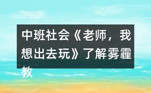 中班社會(huì)《老師，我想出去玩》（了解霧霾）教案反思