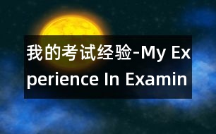 我的考試經驗-My Experience In Examination