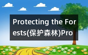 Protecting the Forests(保護森林),Protecting the Forests(保護