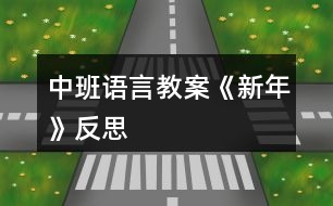 中班語言教案《新年》反思