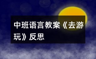 中班語(yǔ)言教案《去游玩》反思