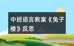 中班語(yǔ)言教案《兔子樓》反思